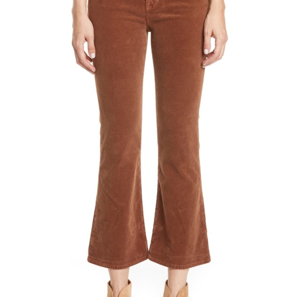 Frame Le Crop Mini Boot Brown Corduroy Flare Pants